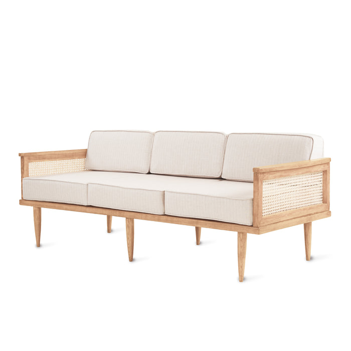 Anaya Wooden Rattan Sofa