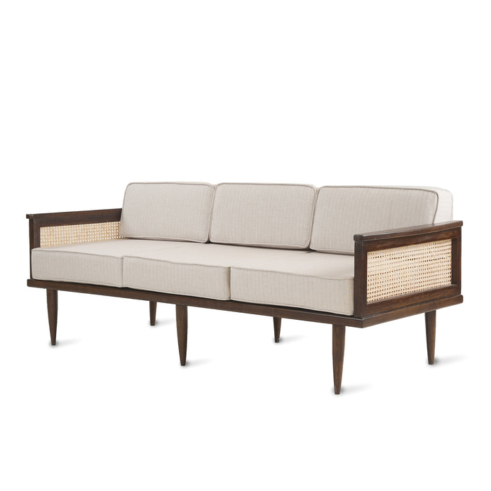 Anaya Wooden Rattan Sofa